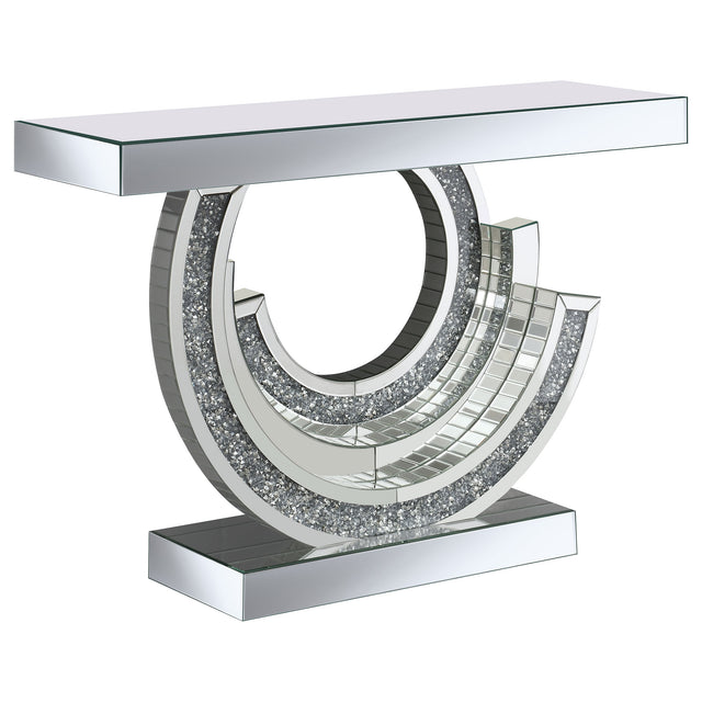 Furniture City Houma - Coaster - Imogen Sculptural Mirrored Entryway Console Table Silver - 953422