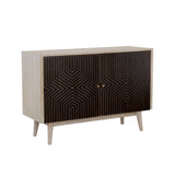 Furniture City Houma - Coaster - Ixora 2-door Wood Accent Cabinet White Washed and Black - 953430