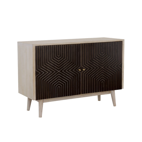 Furniture City Houma - Coaster - Ixora 2-door Wood Accent Cabinet White Washed and Black - 953430