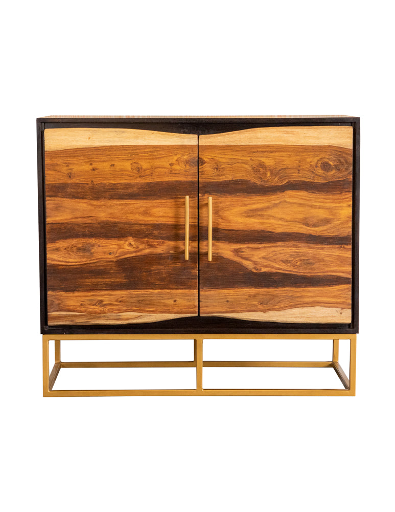 Furniture City Houma - Coaster - Zara 2-door 40-inch Wood Accent Storage Cabinet Black Walnut - 953447