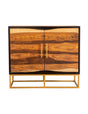 Furniture City Houma - Coaster - Zara 2-door 40-inch Wood Accent Storage Cabinet Black Walnut - 953447