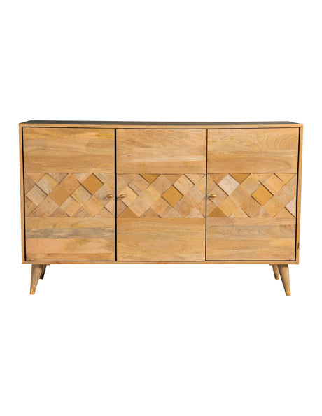 Furniture City Houma - Coaster - Alyssum 3-door Mango Wood Accent Cabinet Natural - 953460