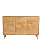 Furniture City Houma - Coaster - Alyssum 3-door Mango Wood Accent Cabinet Natural - 953460