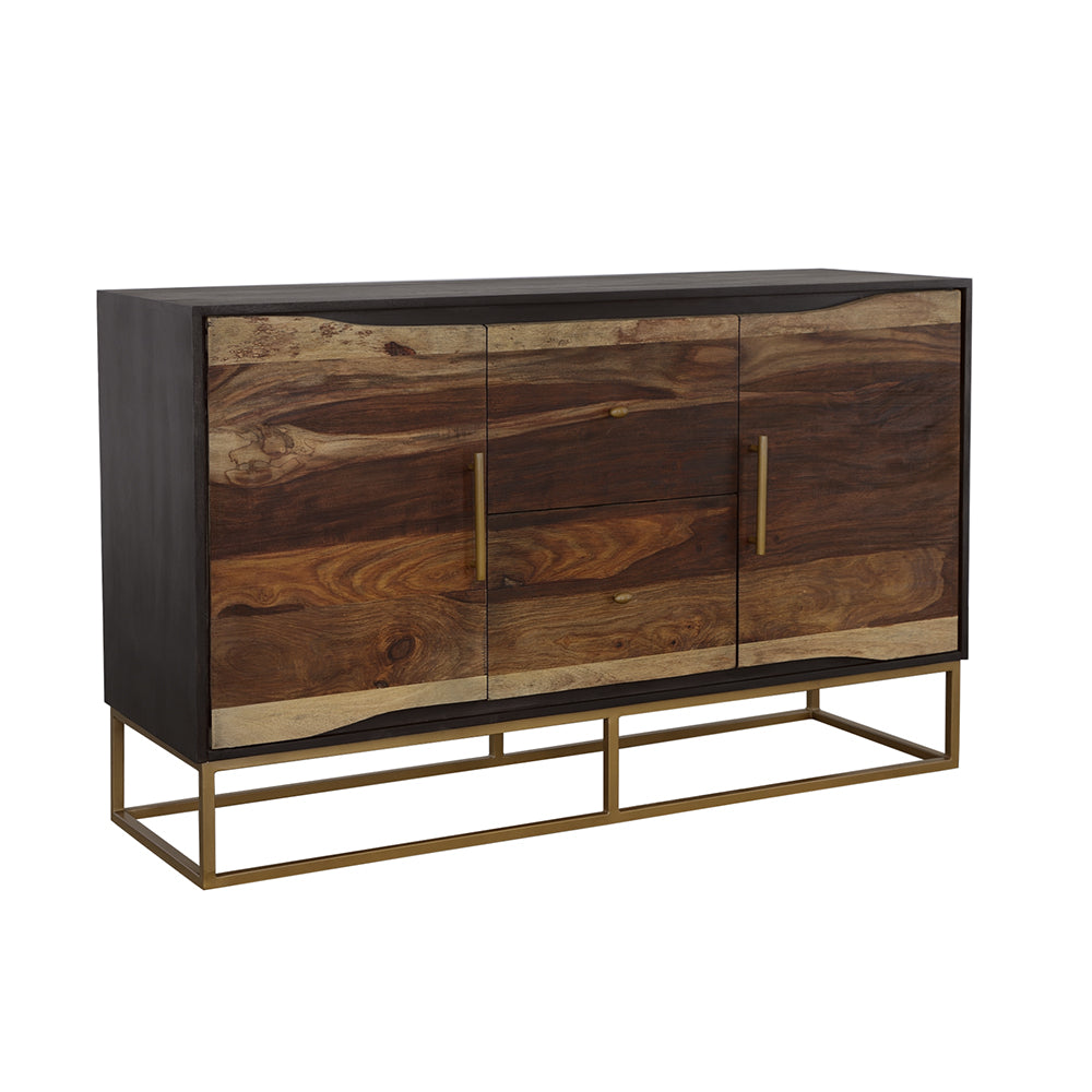 Furniture City Houma - Coaster - Zara 2-door 57-inch Wood Accent Storage Cabinet Black Walnut - 953466