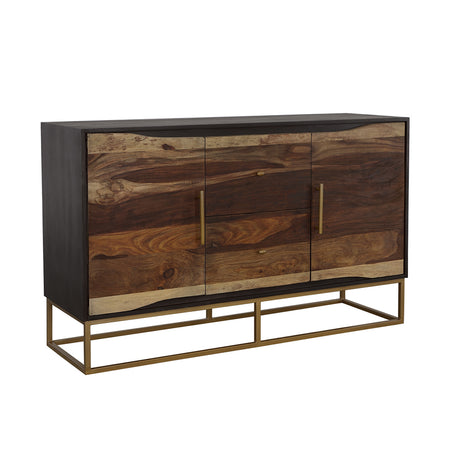 Furniture City Houma - Coaster - Zara 2-door 57-inch Wood Accent Storage Cabinet Black Walnut - 953466