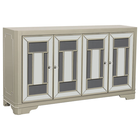 Furniture City Houma - Coaster - Toula 4-door Accent Cabinet Smoke and Champagne - 953487