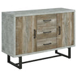 Furniture City Houma - Coaster - Abelardo 3-drawer Engineered Wood Cabinet Weathered Oak - 953565