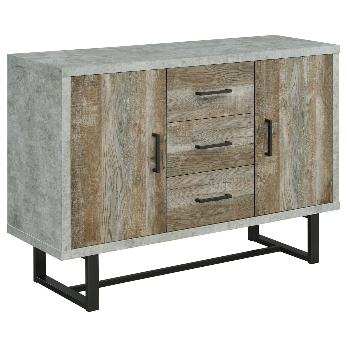 Furniture City Houma - Coaster - Abelardo 3-drawer Engineered Wood Cabinet Weathered Oak - 953565