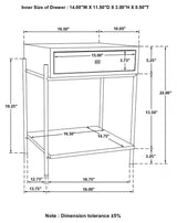 Declan 1-drawer Wood Accent Side Table Natural Mango