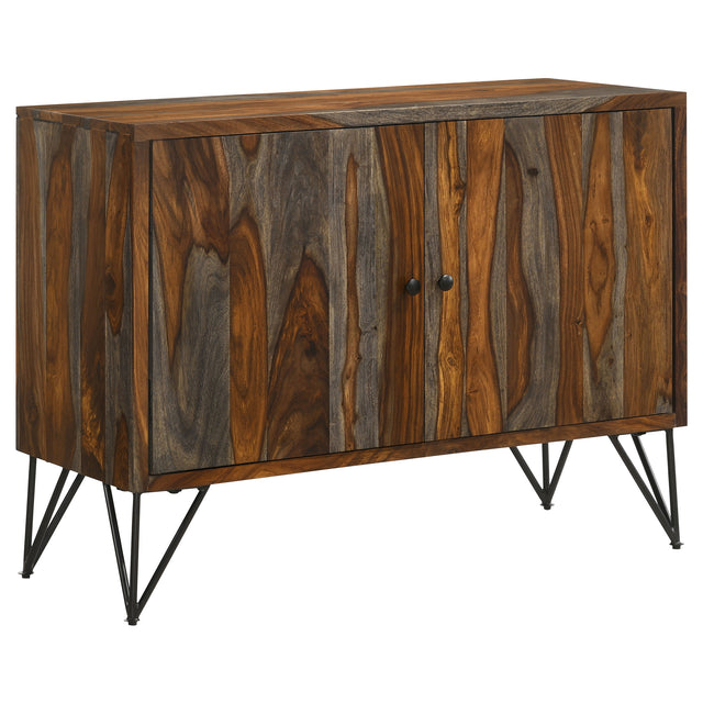 Furniture City Houma - Coaster - Macon 2-door Sheesham Wood Storage Accent Cabinet Grey - 959615