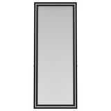 Windrose 28 x 67 Inch Tempered LED Standing Mirror Black