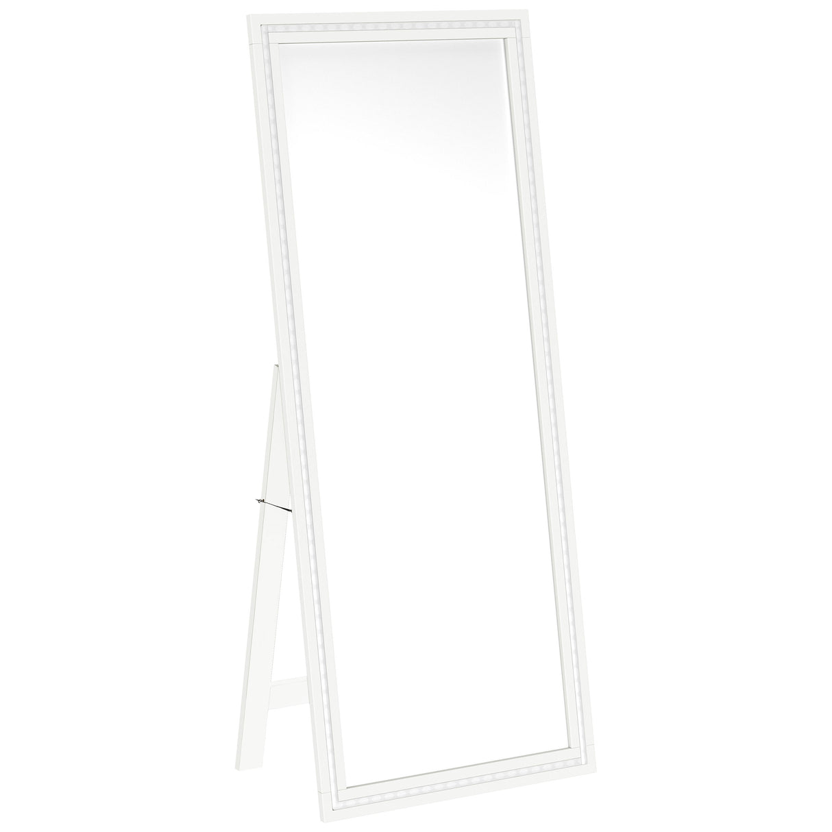 Furniture City Houma - Coaster - Windrose 28 x 67 Inch Tempered LED Standing Mirror White - 960963