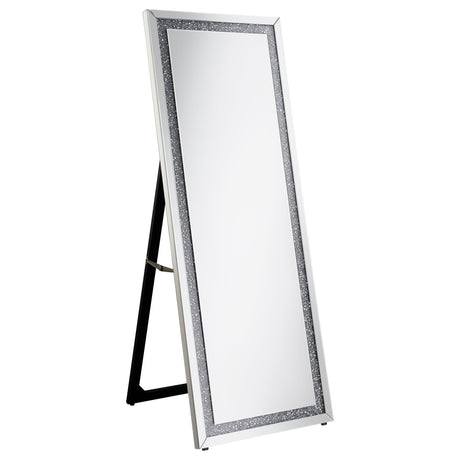 Furniture City Houma - Coaster - Seraphina 24 x 64 Inch Acrylic Framed Standing Mirror Silver - 961421