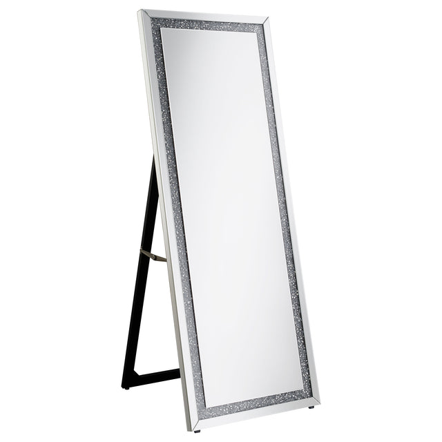 Furniture City Houma - Coaster - Seraphina 24 x 64 Inch Acrylic Framed Standing Mirror Silver - 961421
