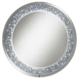 Furniture City Houma - Coaster - Lixue 32 x 32 Inch Round Wall Mirror LED Lighting Silver - 961428