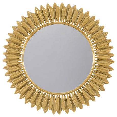 Furniture City Houma - Coaster - Tuscany 35 x 35 Inch Sunburst Wall Mirror Gold - 961449