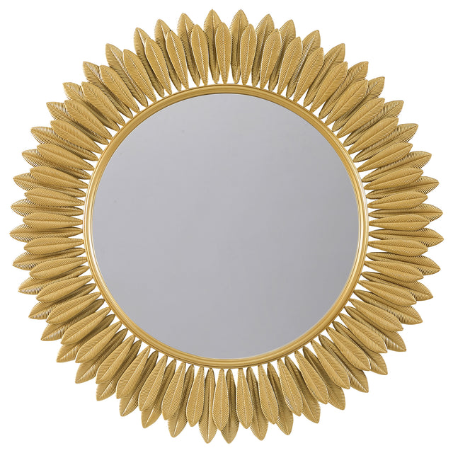 Furniture City Houma - Coaster - Tuscany 35 x 35 Inch Sunburst Wall Mirror Gold - 961449