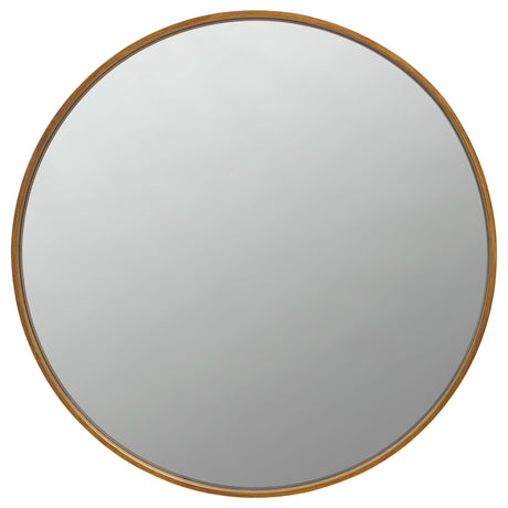 Furniture City Houma - Coaster - O'Malley 40 x 40 Inch Round Framed Wall Mirror Brass - 961488
