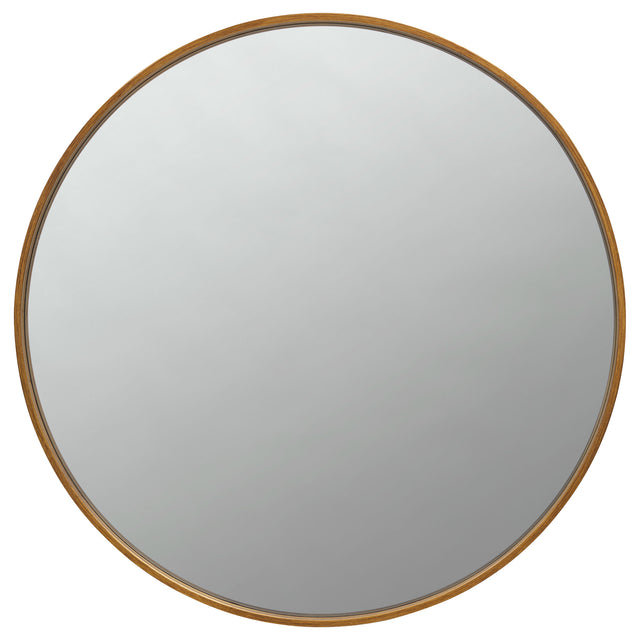 Furniture City Houma - Coaster - O'Malley 40 x 40 Inch Round Framed Wall Mirror Brass - 961488