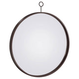 Furniture City Houma - Coaster - Gwyneth 30 x 35 Inch Round Wall Mirror Black Nickel - 961495