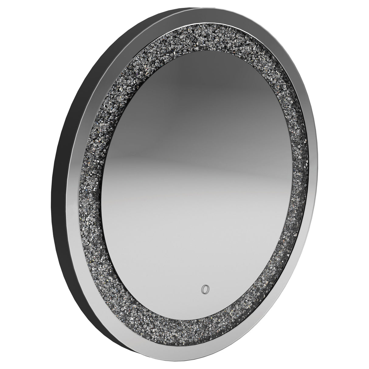 Furniture City Houma - Coaster - Landar 32 x 32 Inch Round LED Light Wall Mirror Silver - 961525
