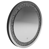 Furniture City Houma - Coaster - Landar 32 x 32 Inch Round LED Light Wall Mirror Silver - 961525