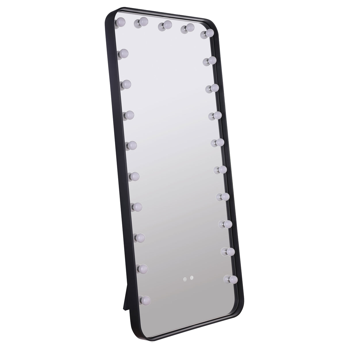 Furniture City Houma - Coaster - Canton 32 x 71 Inch LED Standing Mirror with Speakers Black - 961577
