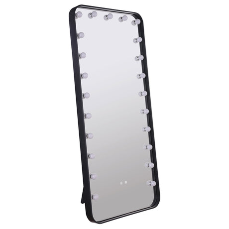 Furniture City Houma - Coaster - Canton 32 x 71 Inch LED Standing Mirror with Speakers Black - 961577