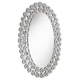 Furniture City Houma - Coaster - Colleen 31 x 47 Inch Oval Wall Mirror Crystal Flowers Silver - 961615