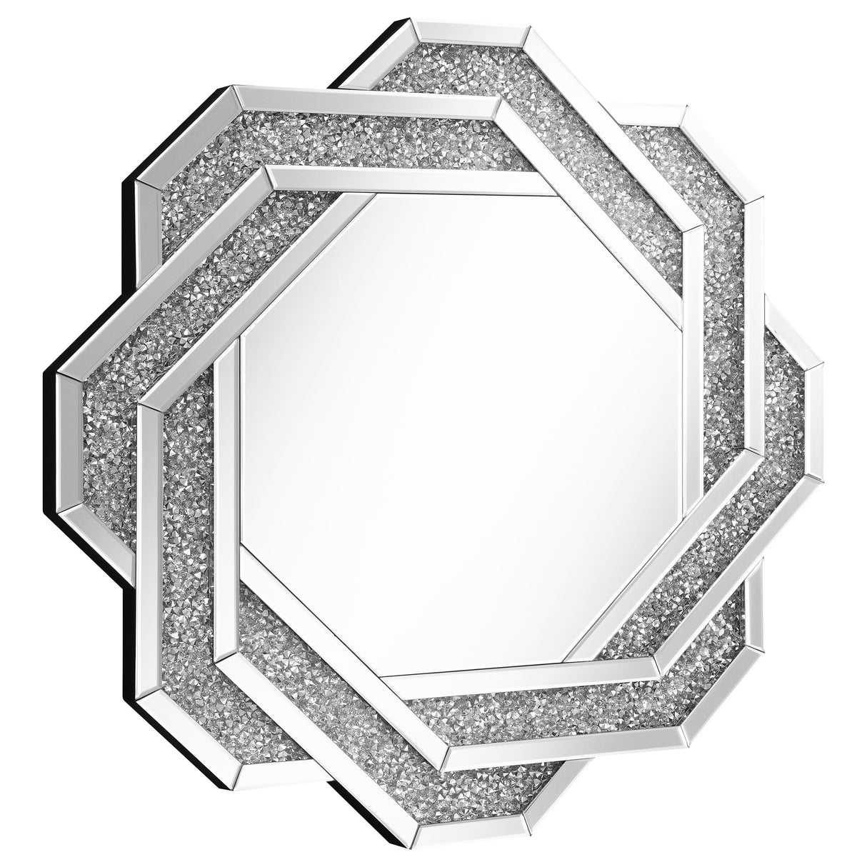 Furniture City Houma - Coaster - Mikayla 40 x 40 Inch Braided Frame Wall Mirror Silver - 961617