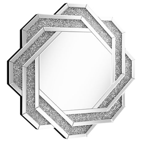 Furniture City Houma - Coaster - Mikayla 40 x 40 Inch Braided Frame Wall Mirror Silver - 961617