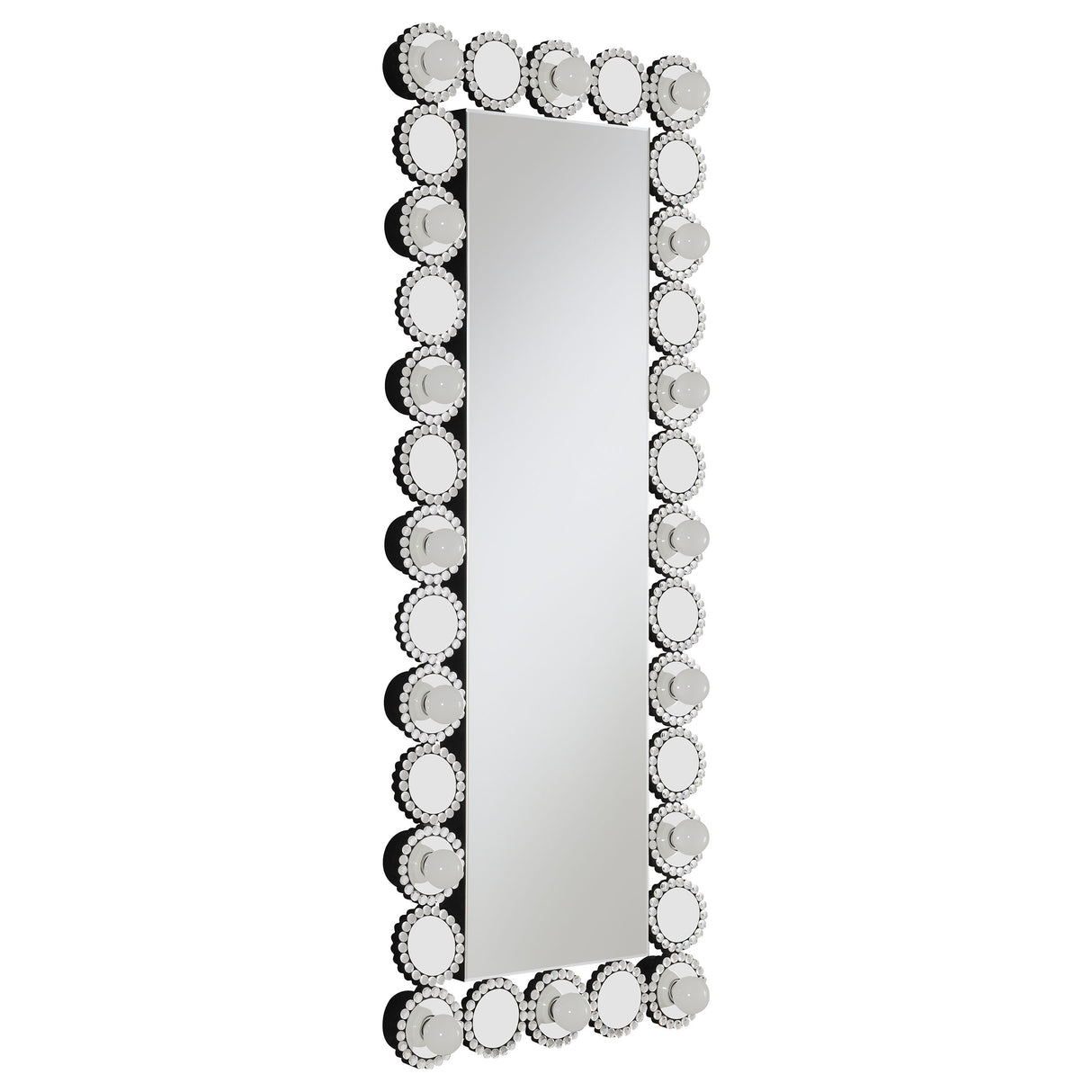 Furniture City Houma - Coaster - Aghes 24 x 62 Inch Wall Mirror with Lighting Silver - 961623