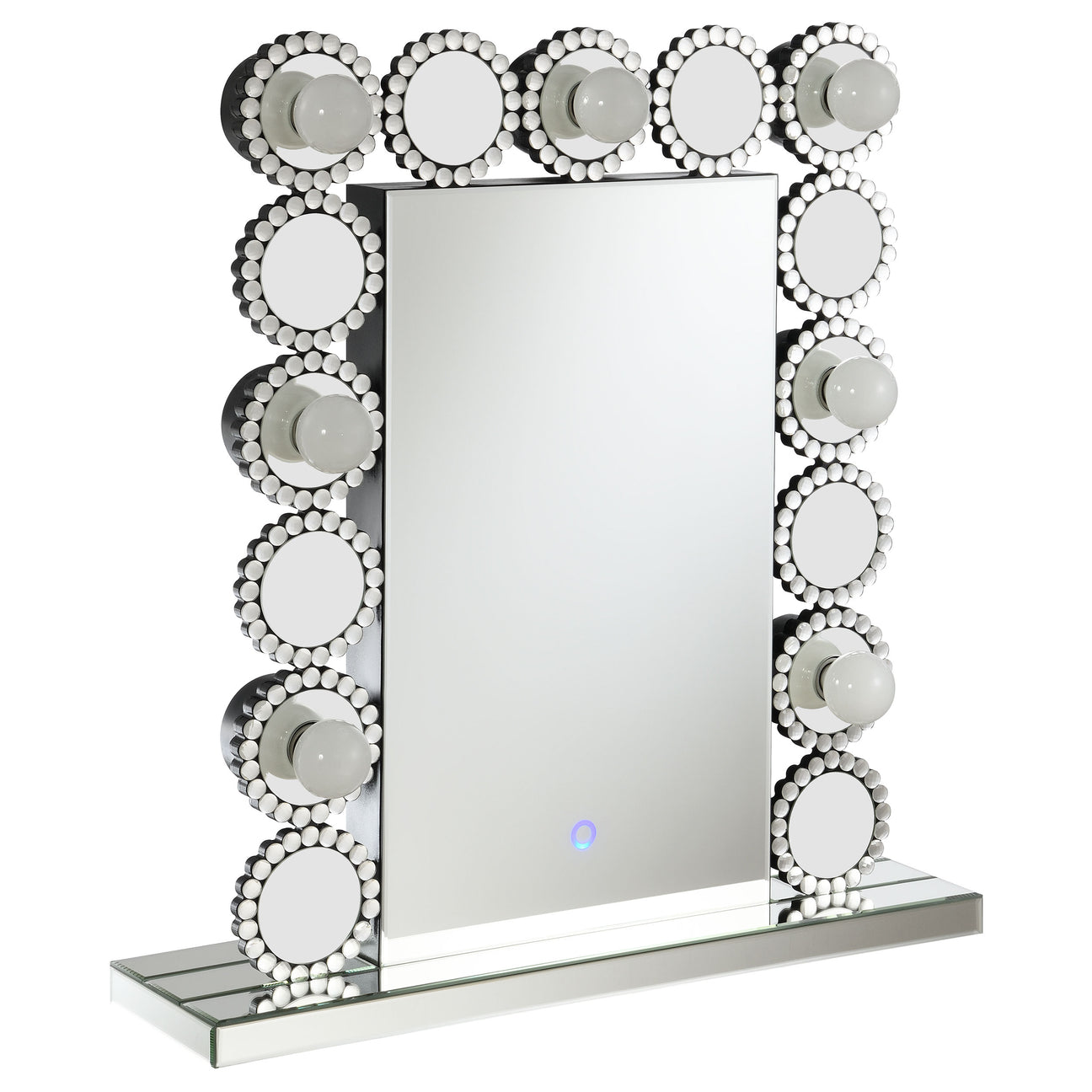 Furniture City Houma - Coaster - Aghes Vanity Mirror with Lighting Silver - 961624