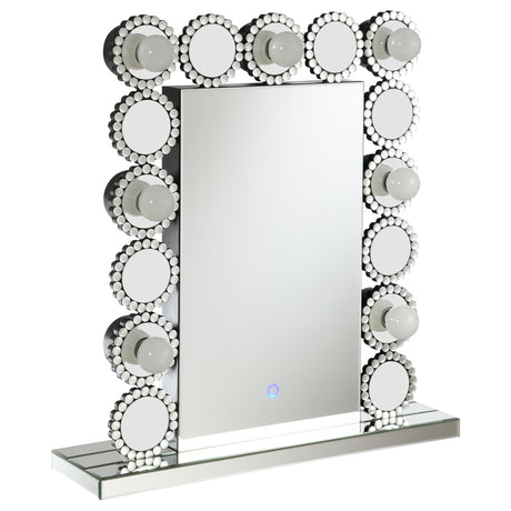 Furniture City Houma - Coaster - Aghes Vanity Mirror with Lighting Silver - 961624