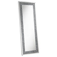Furniture City Houma - Coaster - Valerie 24 x 63 Inch Acrylic Crystal Floor Mirror Silver - 961636