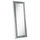 Furniture City Houma - Coaster - Valerie 24 x 63 Inch Acrylic Crystal Floor Mirror Silver - 961636