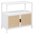 Furniture City Houma - Coaster - Amherst 2-door Radio Weave Cane Metal Accent Cabinet White - 961642