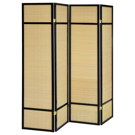 Furniture City Houma - Coaster - Pearce 4-panel Bamboo Room Divider Folding Screen Natural - 961648