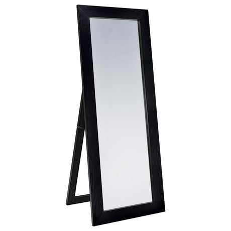 Furniture City Houma - Coaster - Cadence Tempered Glass Full Length Standing Mirror Black Oak - 961653