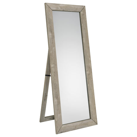 Furniture City Houma - Coaster - Cadence Tempered Glass Full Length Mirror Grey Washed Oak - 961655