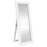 Furniture City Houma - Coaster - Cadence Tempered Glass Full Length Mirror White High Gloss - 961656