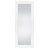 Cadence Tempered Glass Full Length Mirror White High Gloss