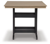 Fairen Trail - Square Counter TBL w/Umb OPT - Black / Driftwood