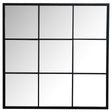 Furniture City Houma - Coaster - Quetzal 35 x 35 Inch Square Window Pane Wall Mirror Black - 962894