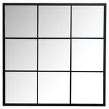 Furniture City Houma - Coaster - Quetzal 35 x 35 Inch Square Window Pane Wall Mirror Black - 962894