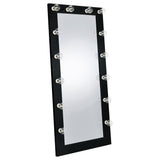 Furniture City Houma - Coaster - Zayan 32 x 71 Inch Floor Mirror LED Lighting Black Gloss - 969557
