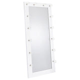 Furniture City Houma - Coaster - Zayan 32 x 71 Inch Floor Mirror LED Lighting White Gloss - 969558