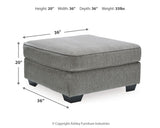 Altari - Oversized Accent Ottoman - Alloy