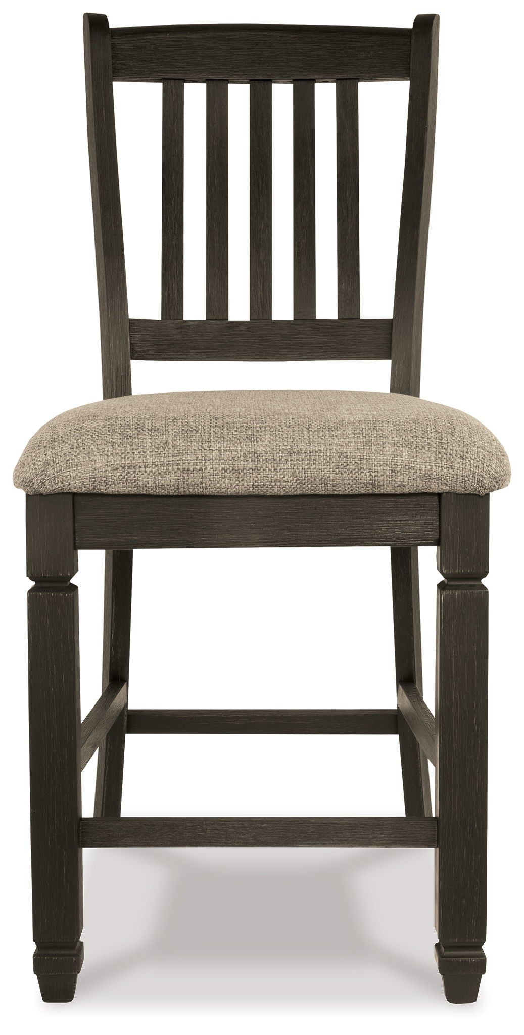 Tyler Creek - Upholstered Barstool (Set of 2) - Black / Grayish Brown