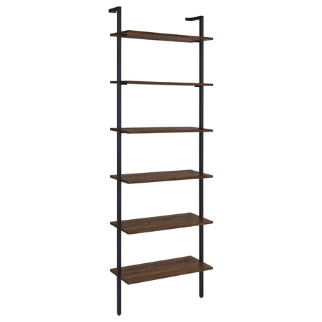 Furniture City Houma - Coaster - Owens 96-inch 6-shelf Wall Bookshelf Walnut - 980072